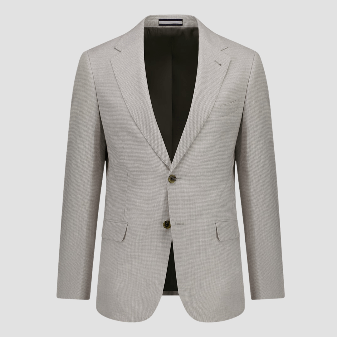 Cambridge modern fit hawthorn sports jacket in taupe linen blend