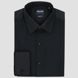 Daniel Hechter slim fit ds frill mens shirt in black