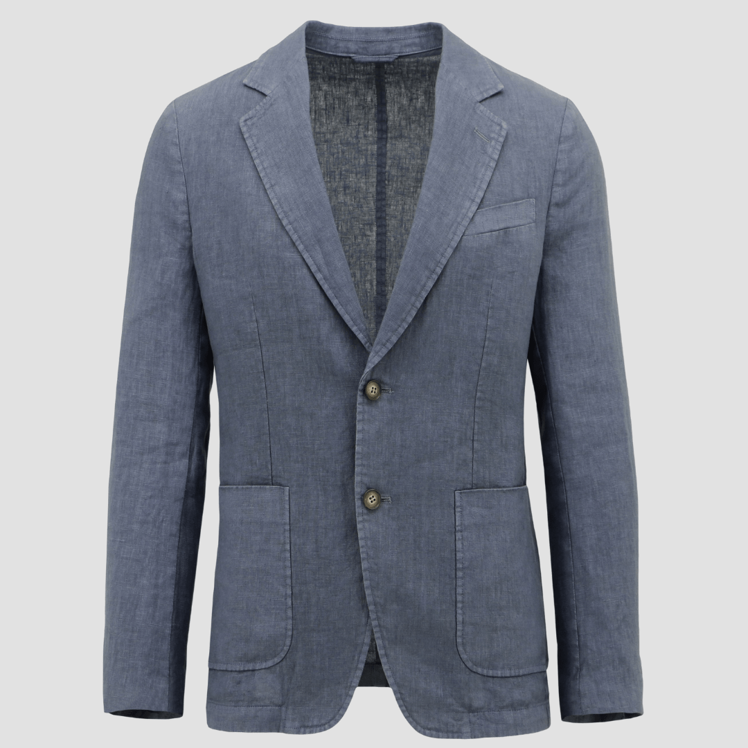 Daniel Hechter Slim Fit Modena Imola Suit in Blue Pure Linen