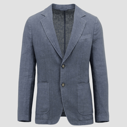 Daniel Hechter Slim Fit Modena Imola Suit in Blue Pure Linen