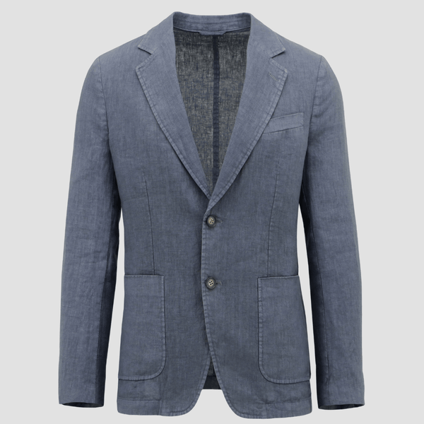 Daniel Hechter Slim Fit Modena Imola Suit in Blue Pure Linen