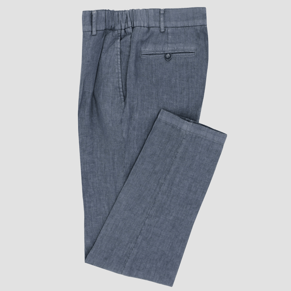 Daniel Hechter Slim Fit Modena Imola Suit in Blue Pure Linen