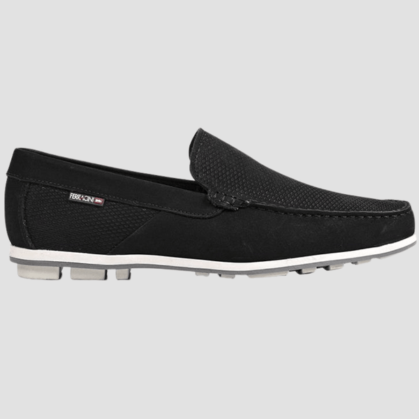 Ferracini Taffy Slip On Mens Leather Loafer in Black