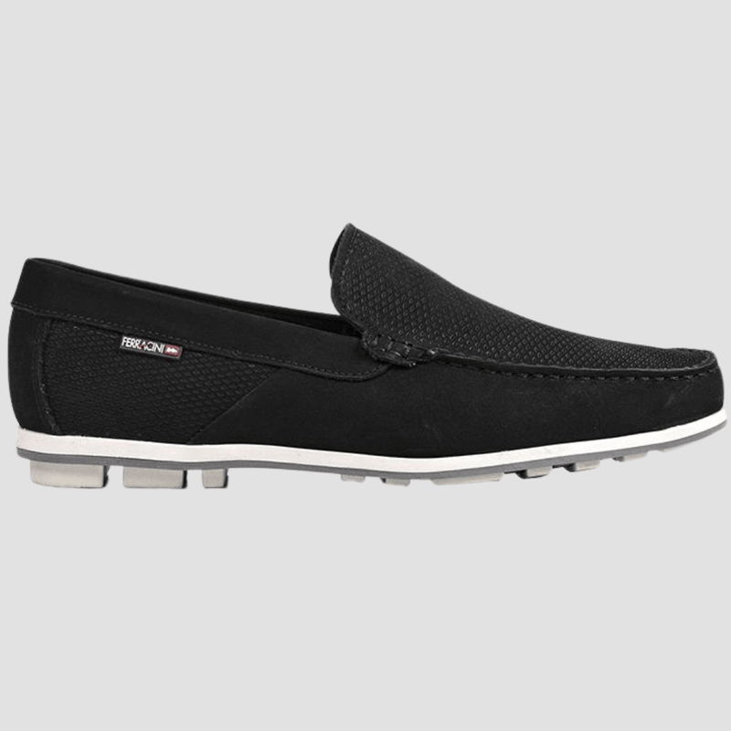 Ferracini Taffy Slip On Mens Leather Loafer in Black