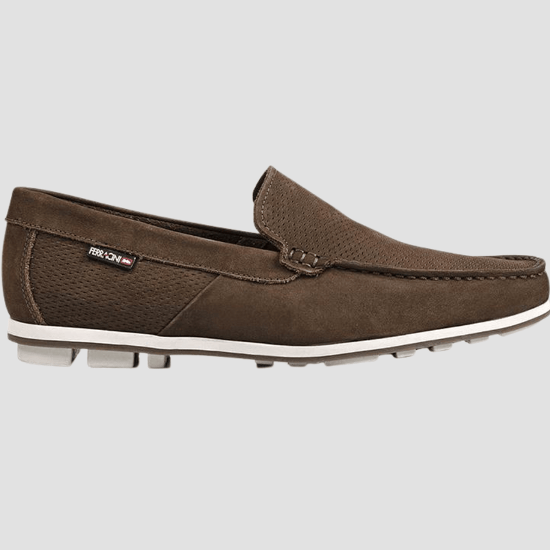 Ferracini Taffy Slip On Mens Leather Loafer in Brown