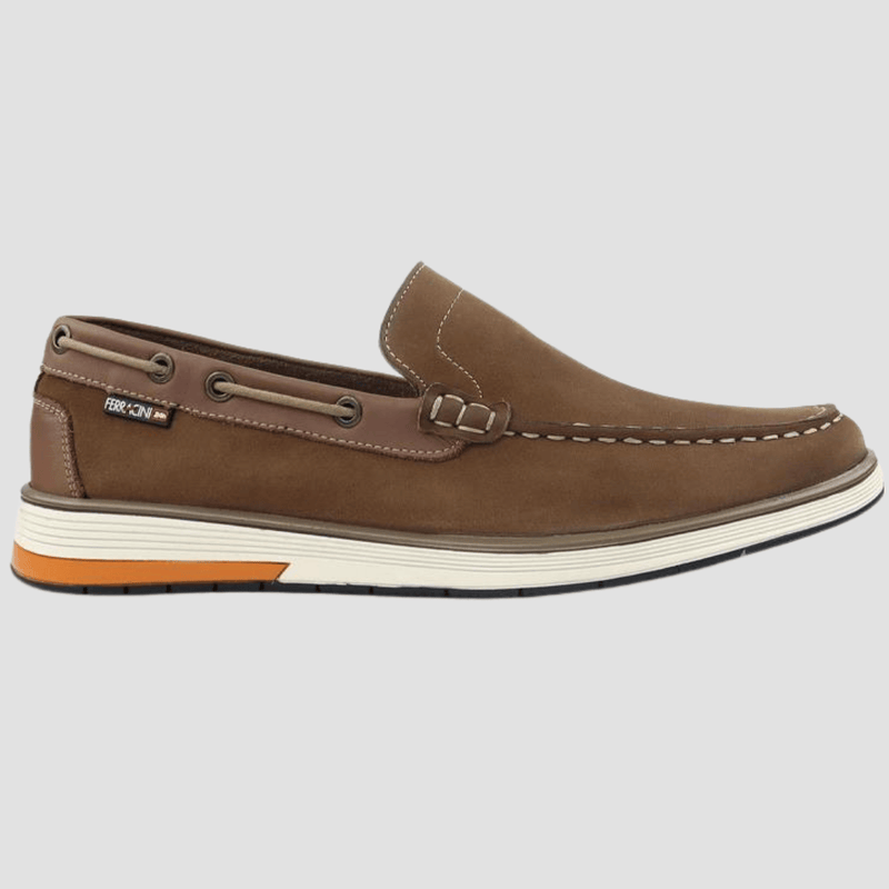 Ferracini Tucker Slip On Mens Leather Loafer in Brown