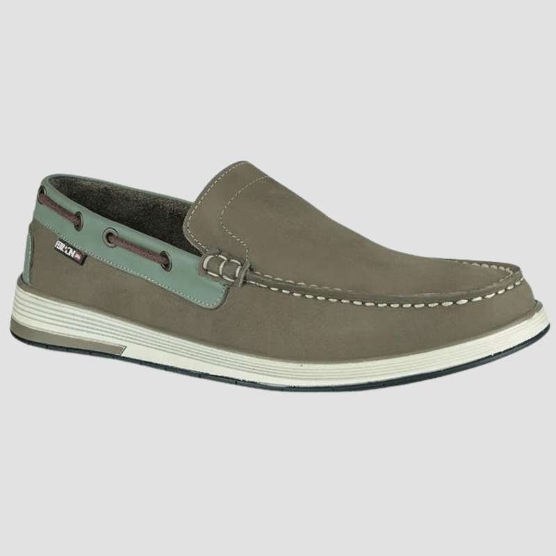 Ferracini Tucker Slip On Mens Leather Loafer in Green
