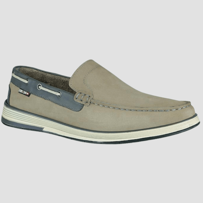 Ferracini Tucker Slip On Mens Leather Loafer in Grey
