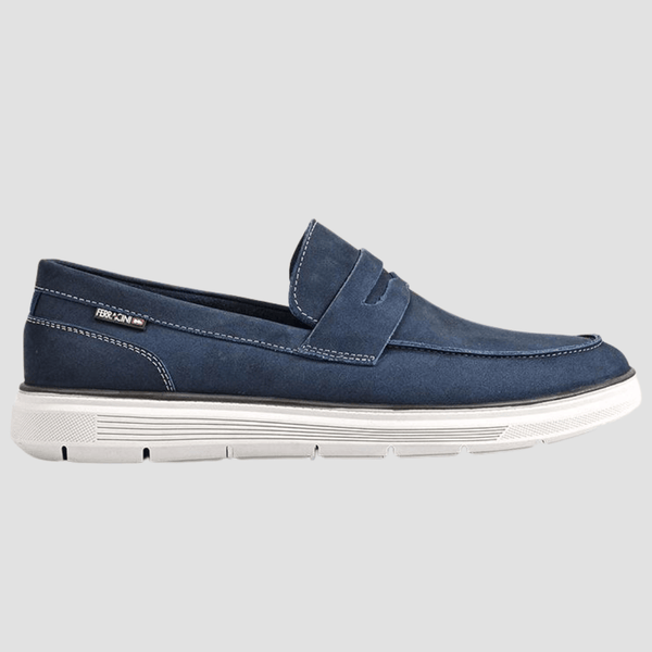 Ferracini Wesson Slip On Mens Leather Loafer in Blue