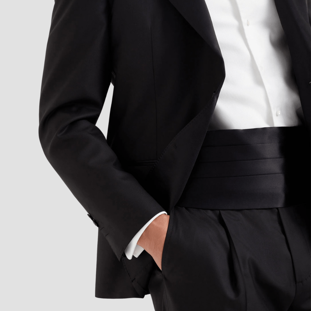 Formalaties Luxury Cummberbund in Black Satin