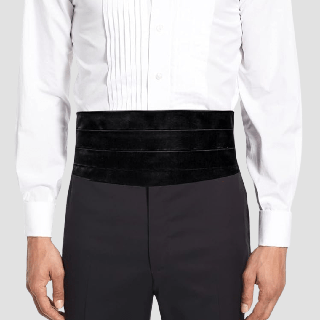 Formalaties Luxury Cummberbund in Black Velvet