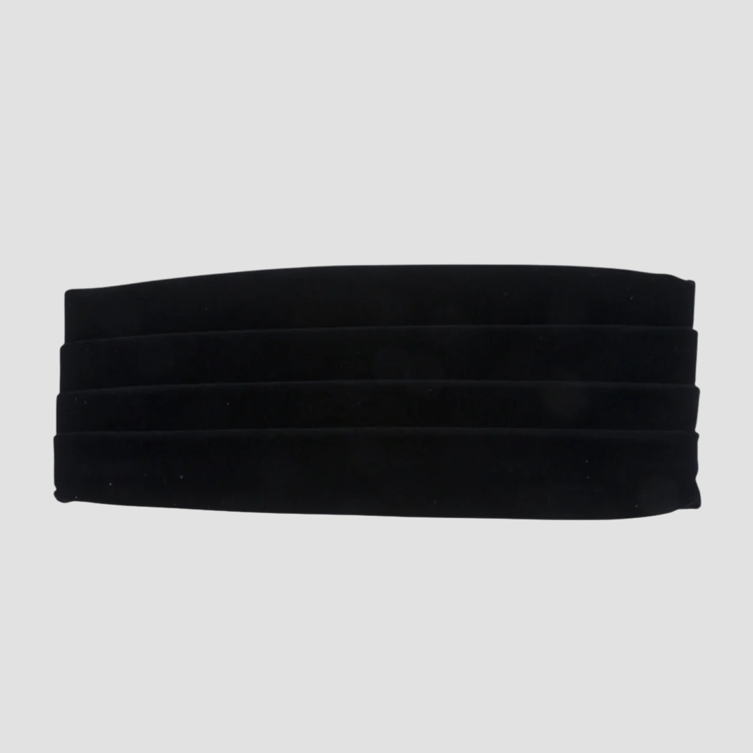 Formalaties Luxury Cummberbund in Black Velvet