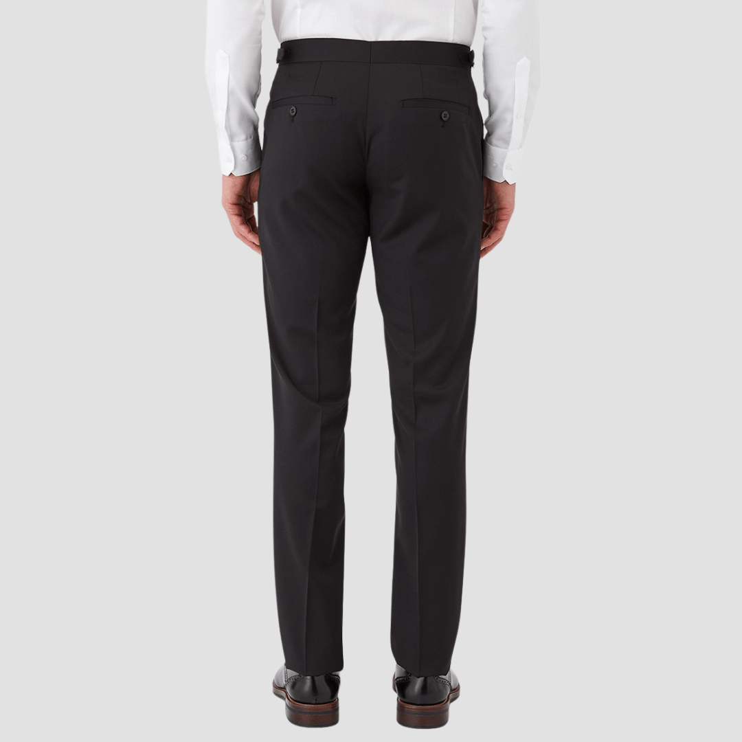 Gibson Slim Fit Astley Tuxedo Suit in Black Pure Wool FMG100