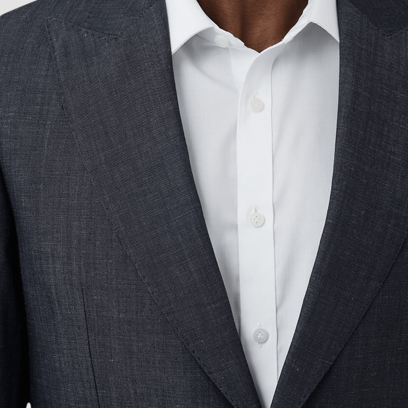 Gibson Slim Fit Peak Lapel Vedder Suit in Denim Blue