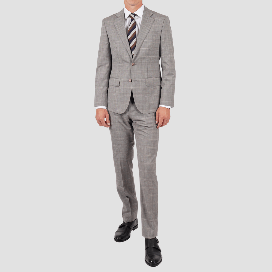 Hardy Amies Brinsley Trousers in Truffle Wool
