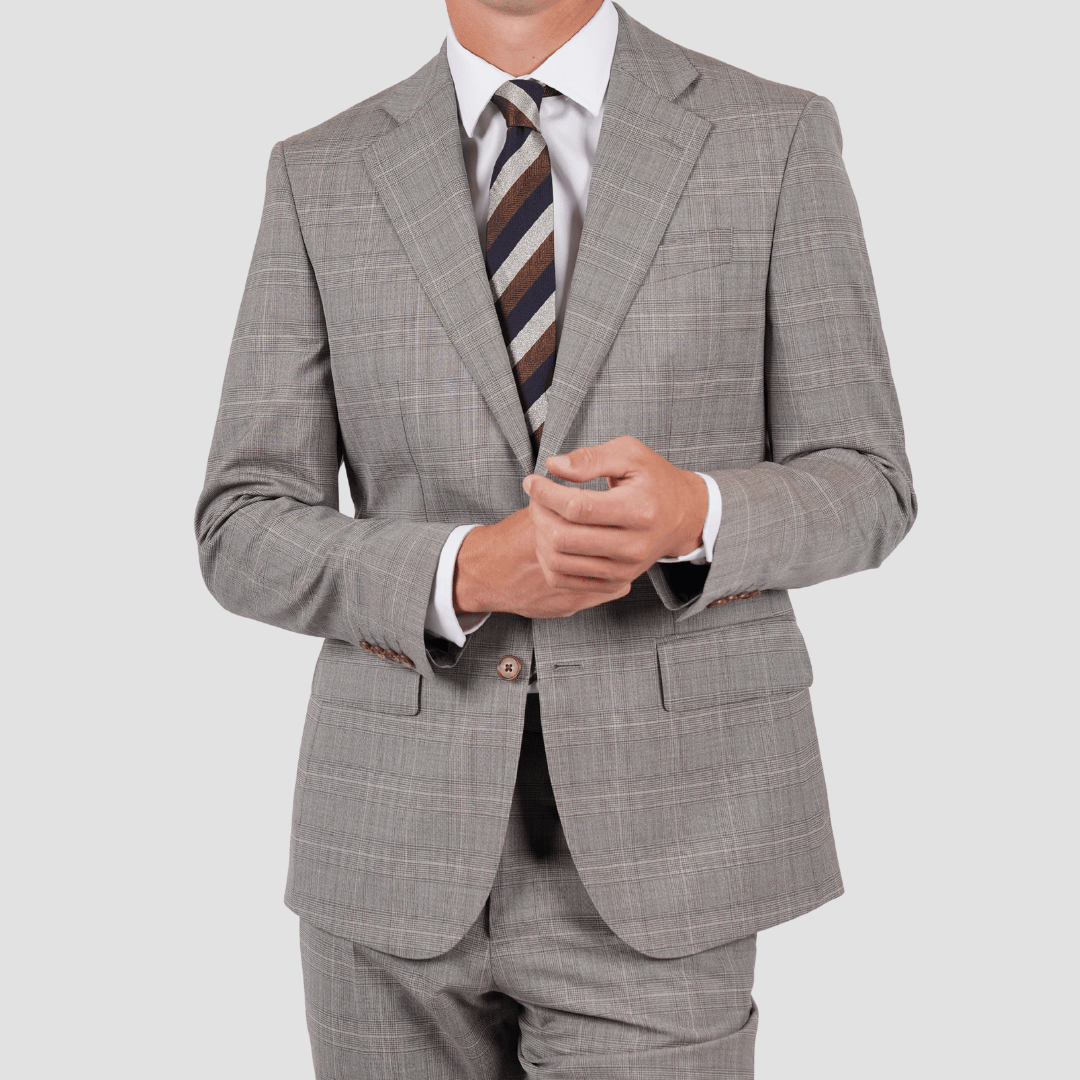 Hardy Amies Brinsley Suit in Truffle Wool