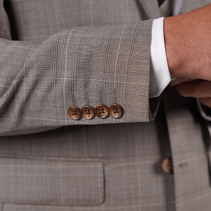 Hardy Amies Brinsley Suit in Truffle Wool