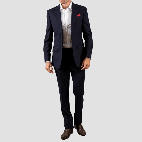 Hardy Amies Mens Tailored Fit Classic Suit in Navy