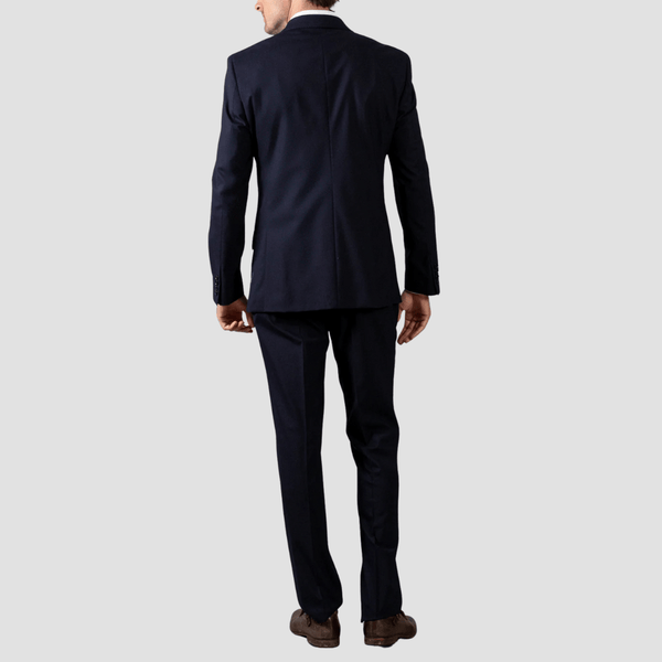 Hardy Amies Mens Tailored Fit Classic Suit in Navy