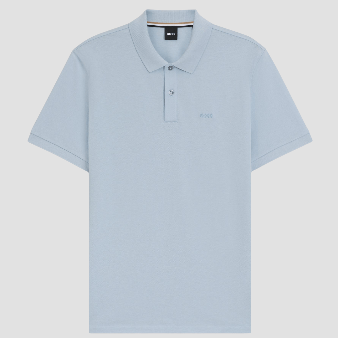 Boss Classic Fit Cotton Pallas Polo in Light Blue