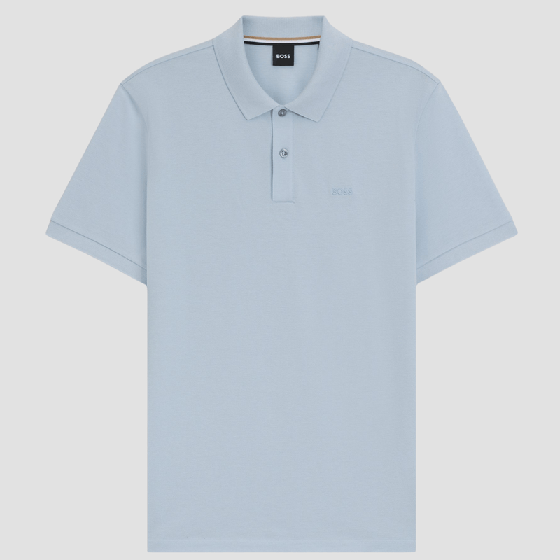Boss Classic Fit Cotton Pallas Polo in Light Blue