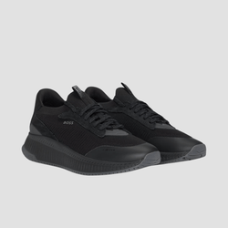 Hugo Boss Lightweight TTNM Evo Knitted Upper Trainers in Black
