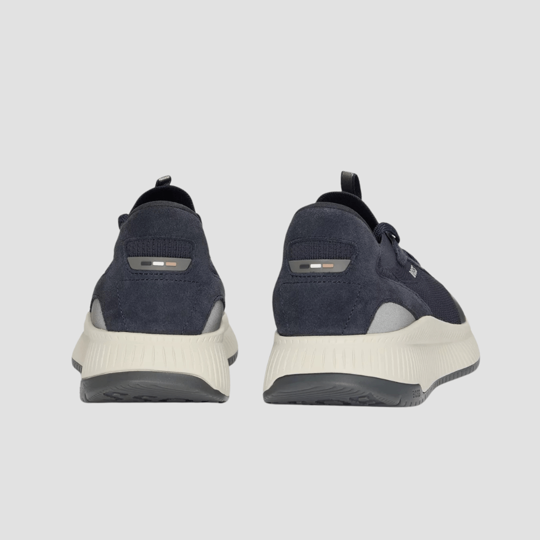 Hugo Boss Lightweight TTNM Evo Knitted Upper Trainers in Dark Blue