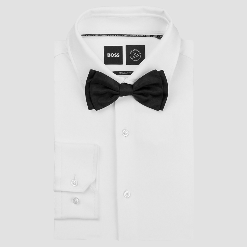 Hugo Boss Pure Silk Jacquard Bow Tie in Black