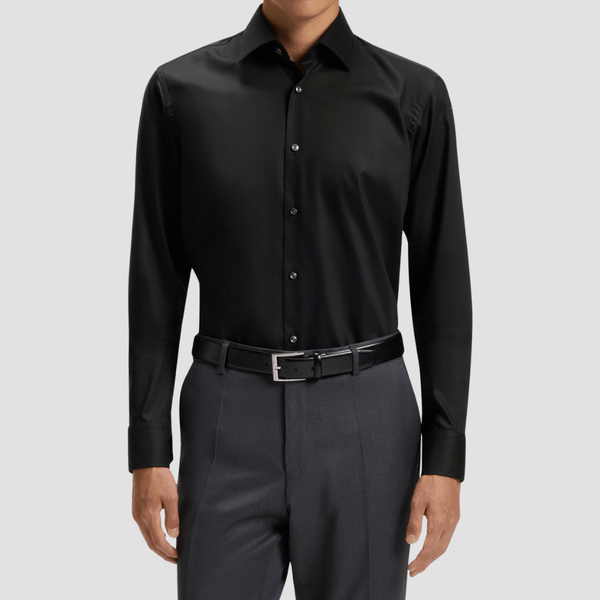 Boss Regular Fit Joe-Kent Cotton Shirt in Black