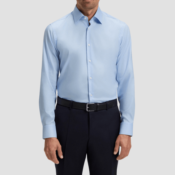 Boss Regular Fit Joe-Kent Cotton Shirt in Light Blue