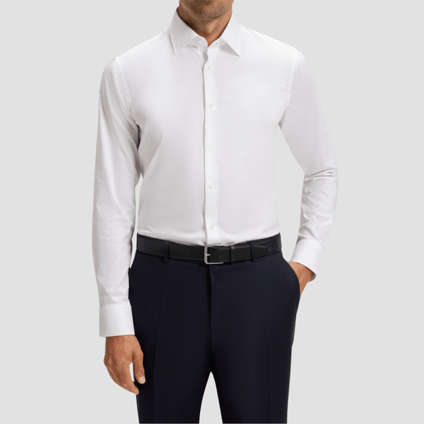 Hugo Boss Regular Fit Joe-Kent Cotton Shirt in White