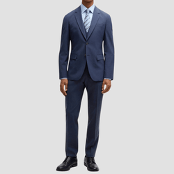 Hugo Boss Slim Fit H-Houston Three Piece Suit in Dark Blue