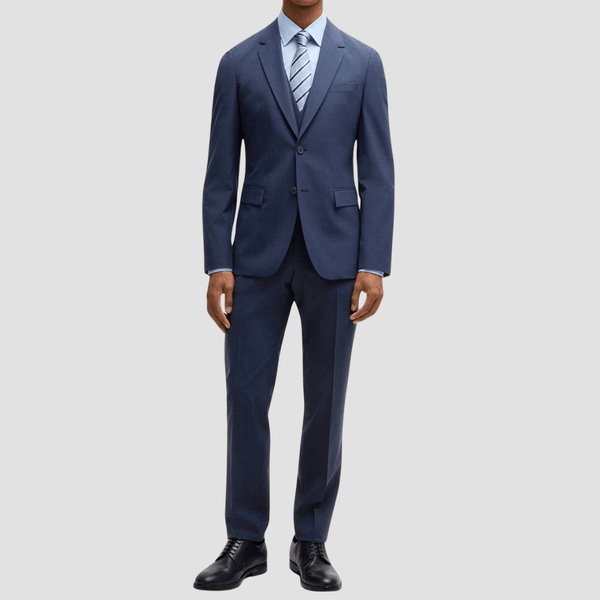 Hugo Boss Slim Fit H-Houston Three Piece Suit in Dark Blue