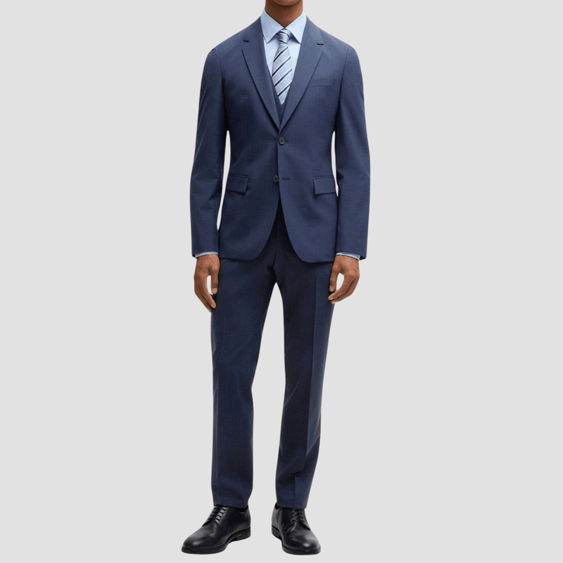 Hugo Boss Slim Fit H-Houston Three Piece Suit in Dark Blue