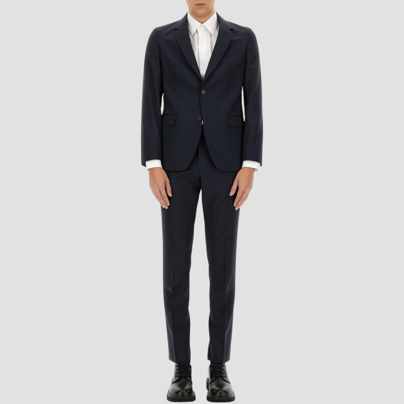 Hugo Boss Slim Fit H-Houston Two Piece Suit in Dark Blue Pinstripe