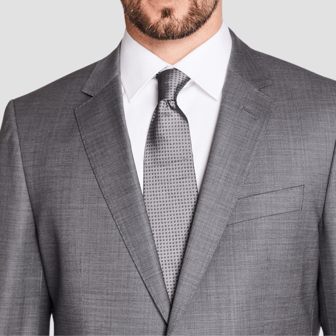 Hugo Boss Slim Fit H-Huge Suit in Micro Pattern Grey