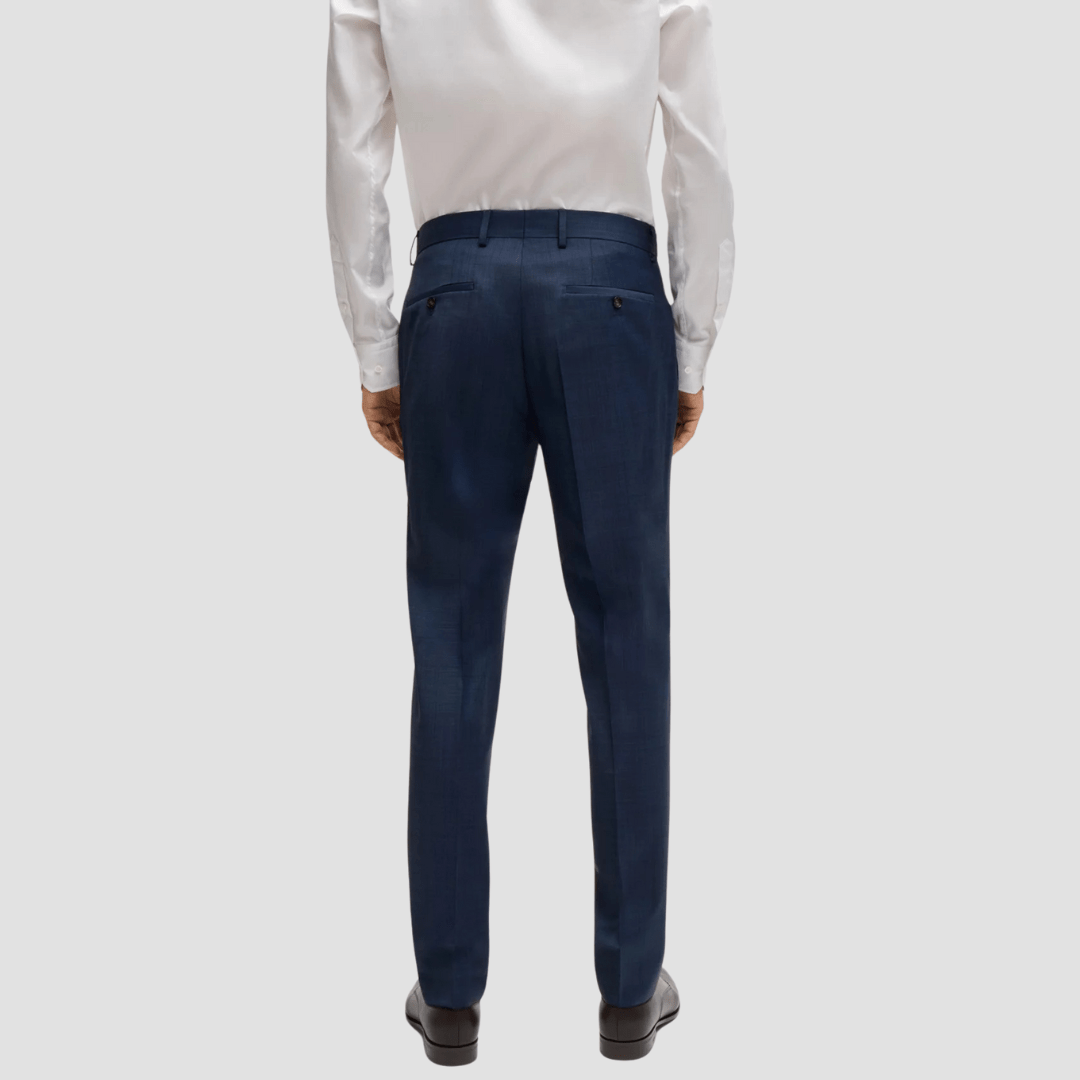 Hugo Boss Slim Fit H-Huge Suit in Micro Pattern Light Blue