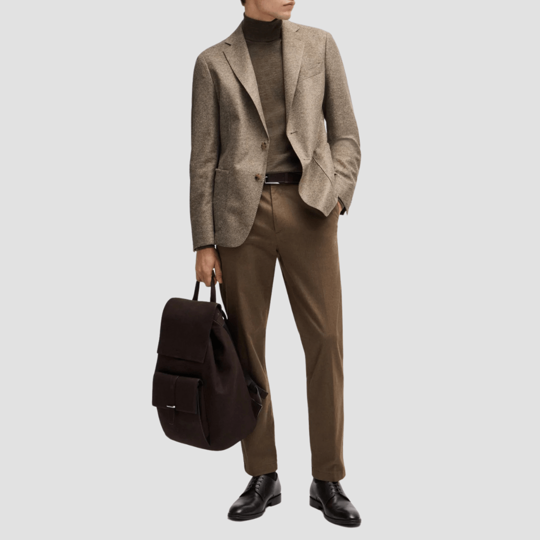 Hugo Boss Slim Fit Hanry Jersey Sports Jacket in Beige