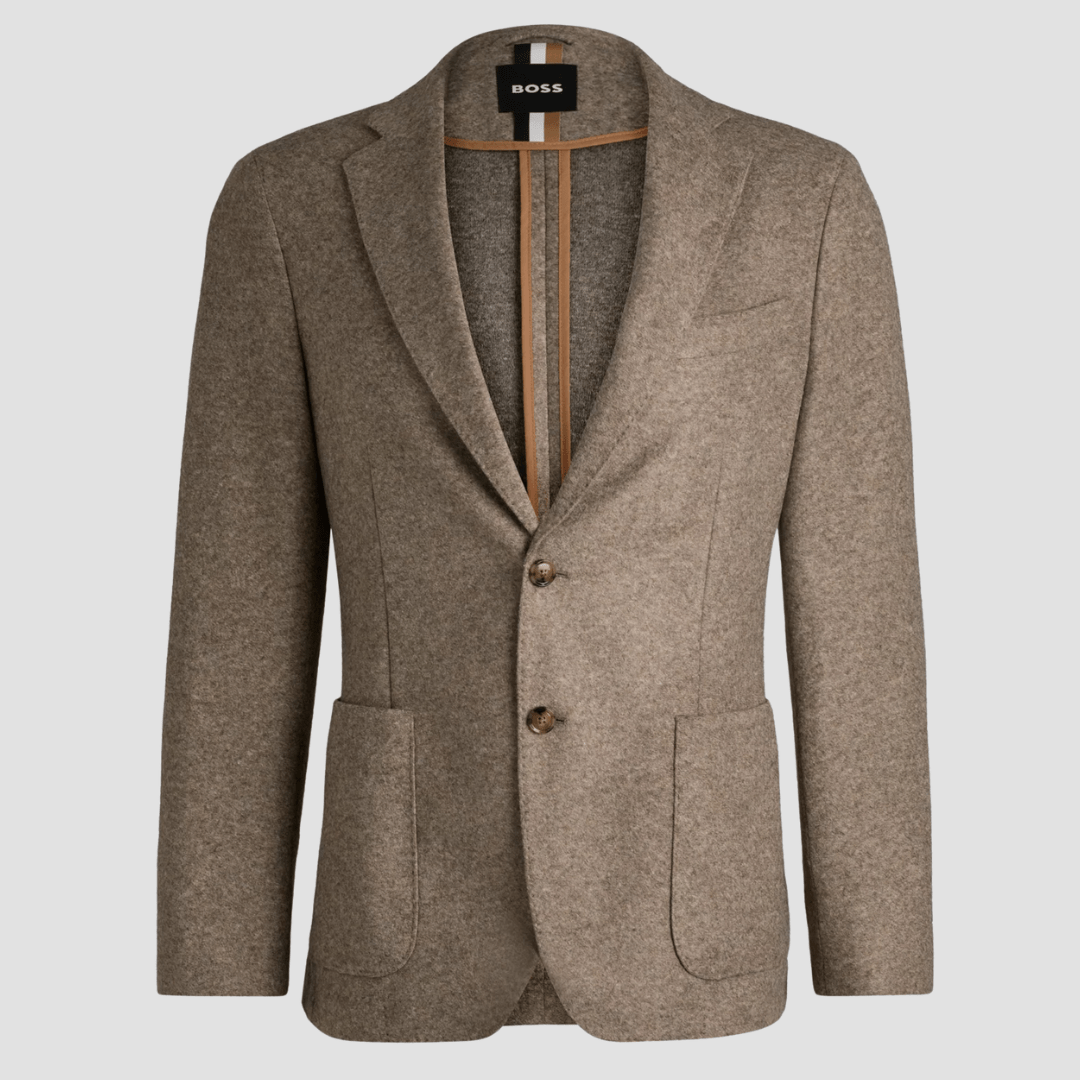 Hugo Boss Slim Fit Hanry Jersey Sports Jacket in Beige