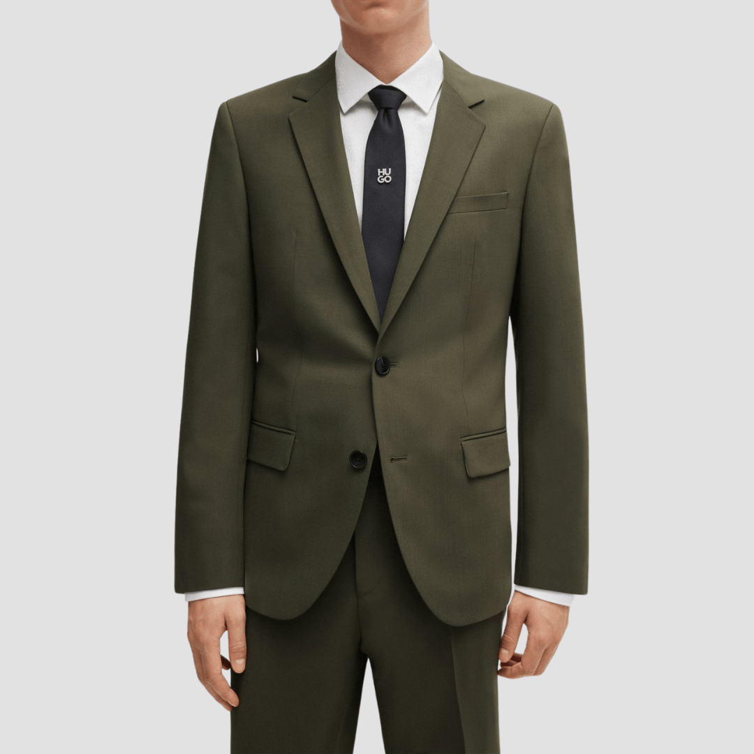 Hugo Boss Slim Fit Henry Getlin 232X Suit in Khaki