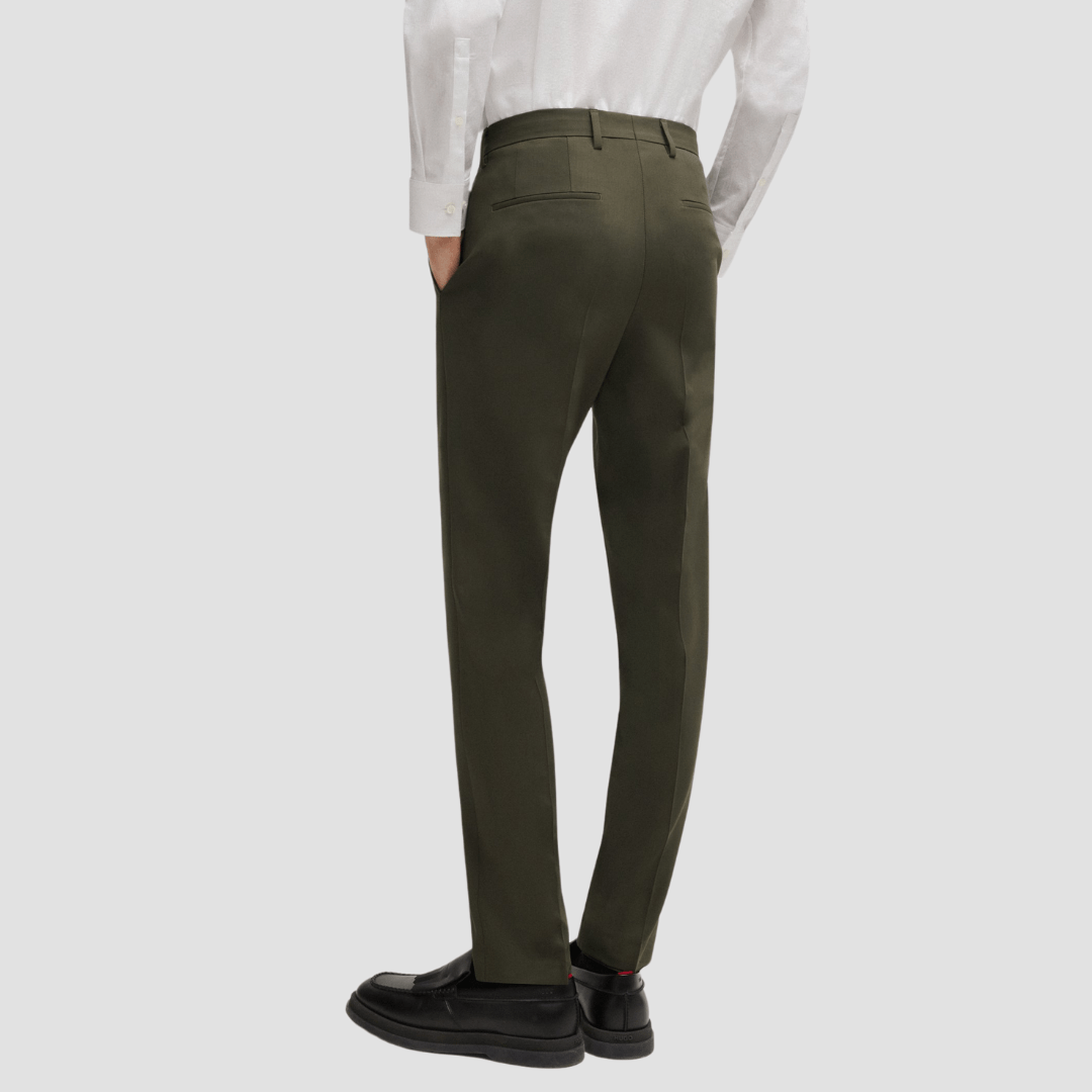 Hugo Boss Slim Fit Henry Getlin 232X Suit in Khaki