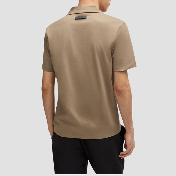 Hugo Dimerspolo Johnny Collar Slim Fit Polo Shirt in Brown