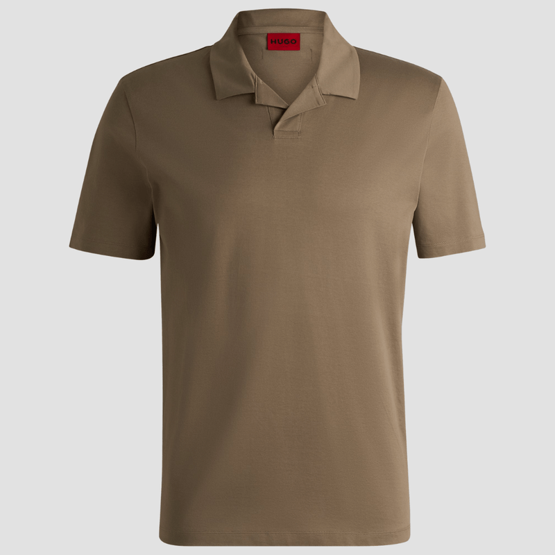 Hugo Dimerspolo Johnny Collar Slim Fit Polo Shirt in Brown