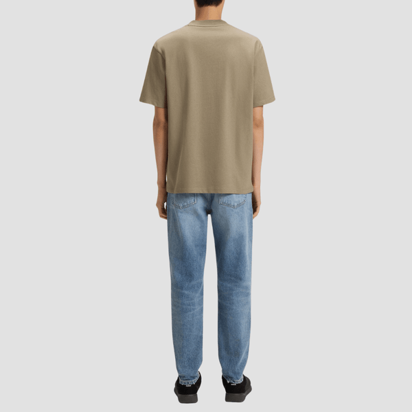 Hugo Relaxed Fit Dapolino T-Shirt in With Logo Print in Brown