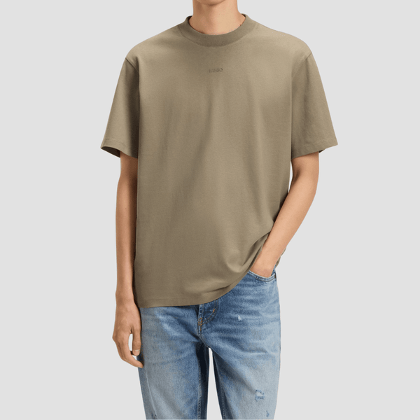 Hugo Relaxed Fit Dapolino T-Shirt in With Logo Print in Brown