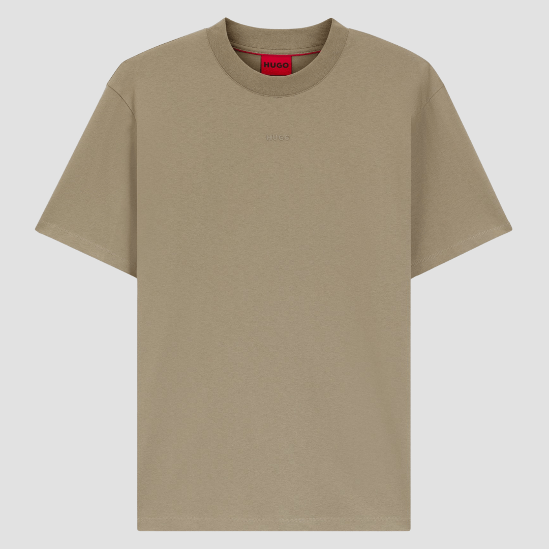 Hugo Relaxed Fit Dapolino T-Shirt in With Logo Print in Brown
