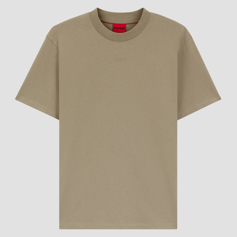 Hugo Relaxed Fit Dapolino T-Shirt in With Logo Print in Brown