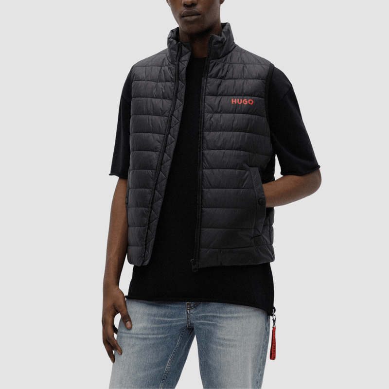 Hugo Boss Bentino2221 Water Repellent Padded Vest in Black