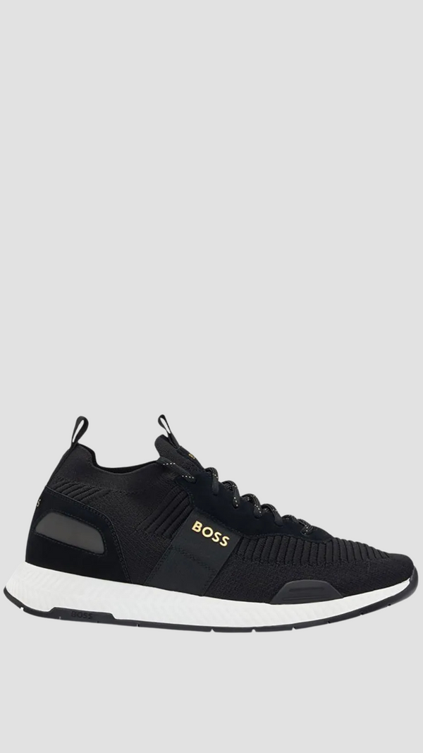 Hugo Boss Lightweight Sporty Sock Trainers in Black