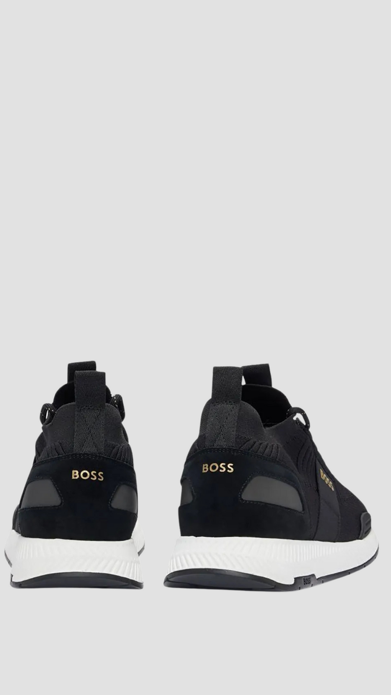 Hugo Boss Lightweight Sporty Sock Trainers in Black